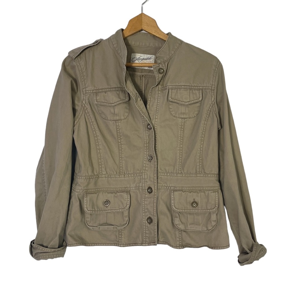 Aeropostale Tan Military Jacket Sz L